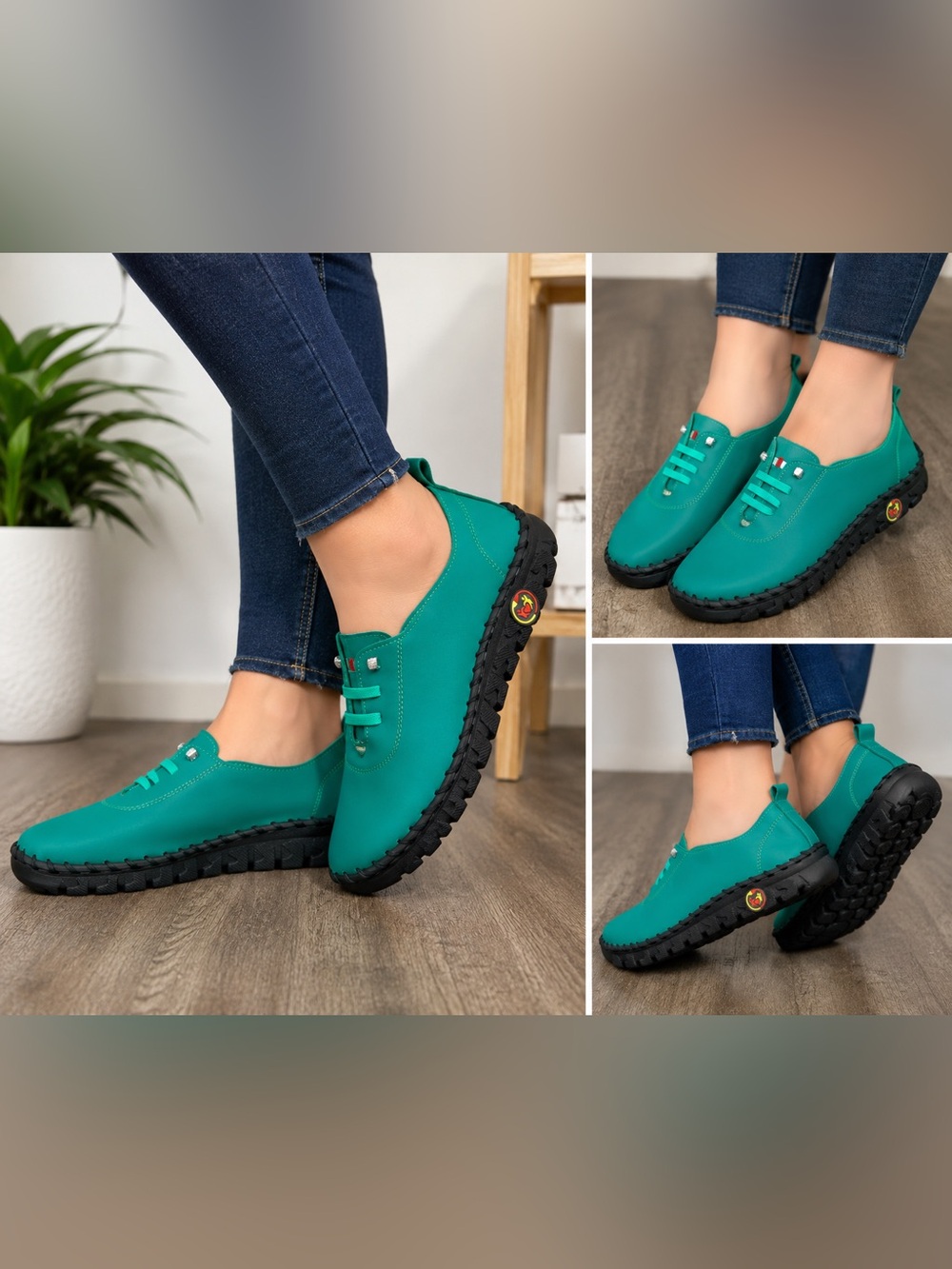 VoxSoles Orthotic Comfort Loafers Women’s EU 45 US 13 Green Walking Shoes New